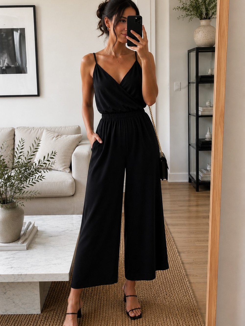 Wilfred Black Wide-Leg Jumpsuit